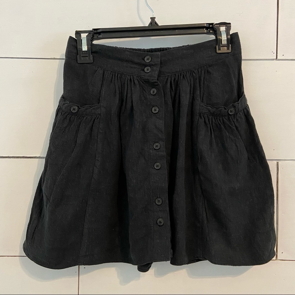 Urban Outfitters Linen Button Down Mini Skirt.  Size Small. EUC